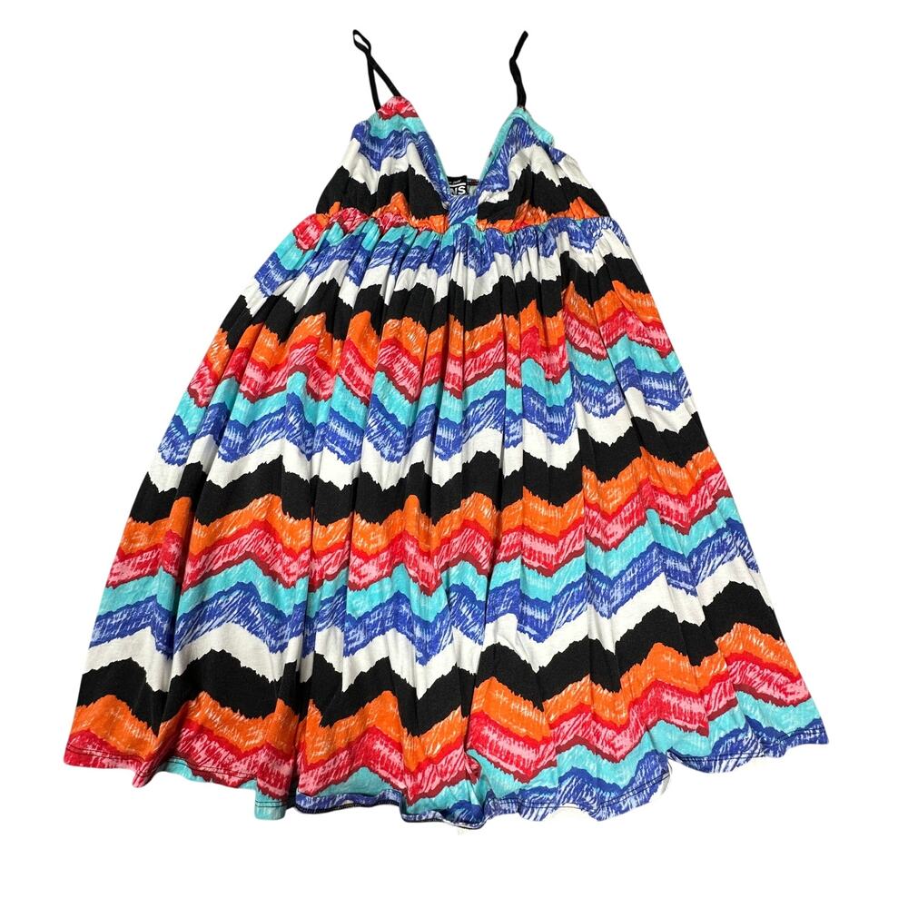 Vans Off the Wall Dress Womens XL Muticolor Chevron Y2K Skater Retro Boho Beach